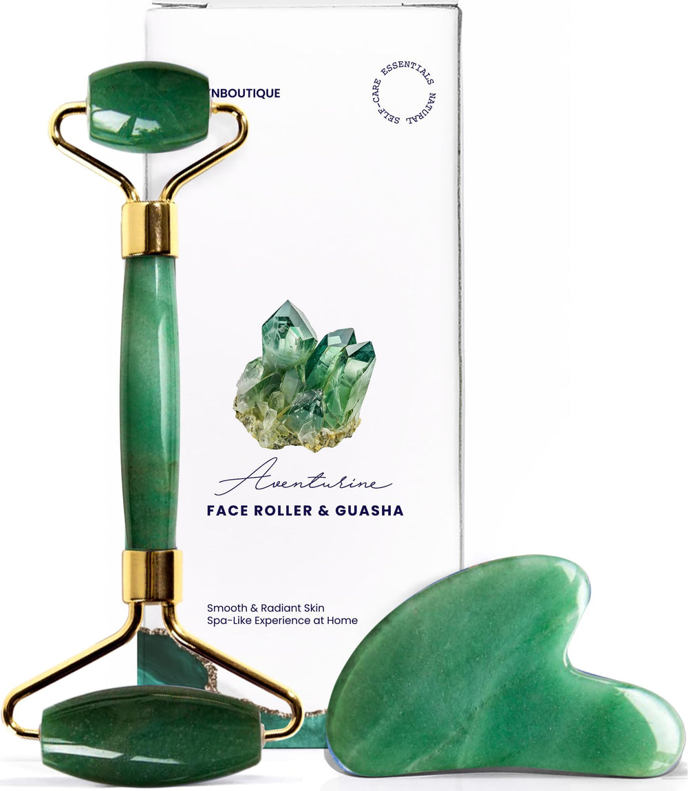 ROSELYNBOUTIQUE Gua Sha Facial Tools & Face Roller Original Face Massager for Puffiness Wrinkless Skin Care Routine - Self Care Gift for Men Women