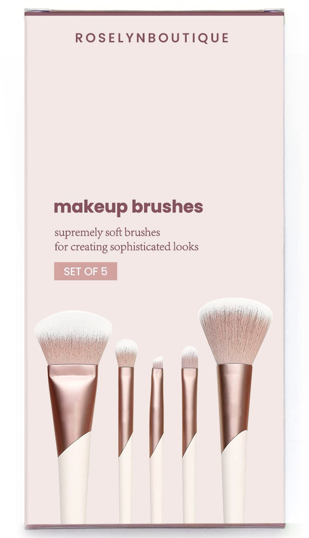 Makeup Brushes 5Pcs Makeup Brush Set Premium Synthetic Powder Foundation Contour Blush Concealer Eye Shadow Blending Liner Make Up Brush Kit