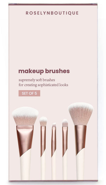Makeup Brushes 5Pcs Makeup Brush Set Premium Synthetic Powder Foundation Contour Blush Concealer Eye Shadow Blending Liner Make Up Brush Kit
