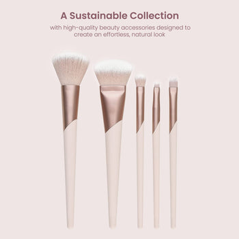 Makeup Brushes 5Pcs Makeup Brush Set Premium Synthetic Powder Foundation Contour Blush Concealer Eye Shadow Blending Liner Make Up Brush Kit